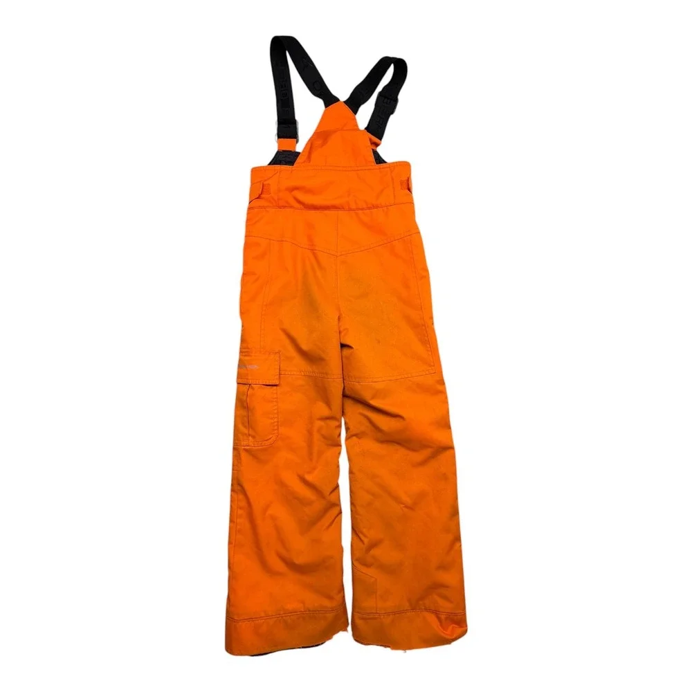 Obermeyer Kids Orange I-Grow Bib Snow Pants Size 7 Adjustable Ski Snowboard Bibs